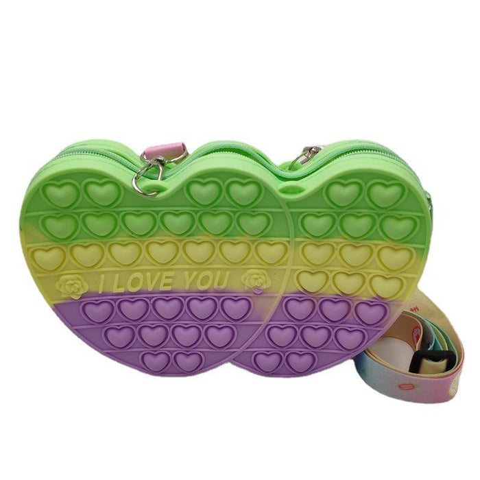 Silicone coin purse bag toy simple dimple anti-stress