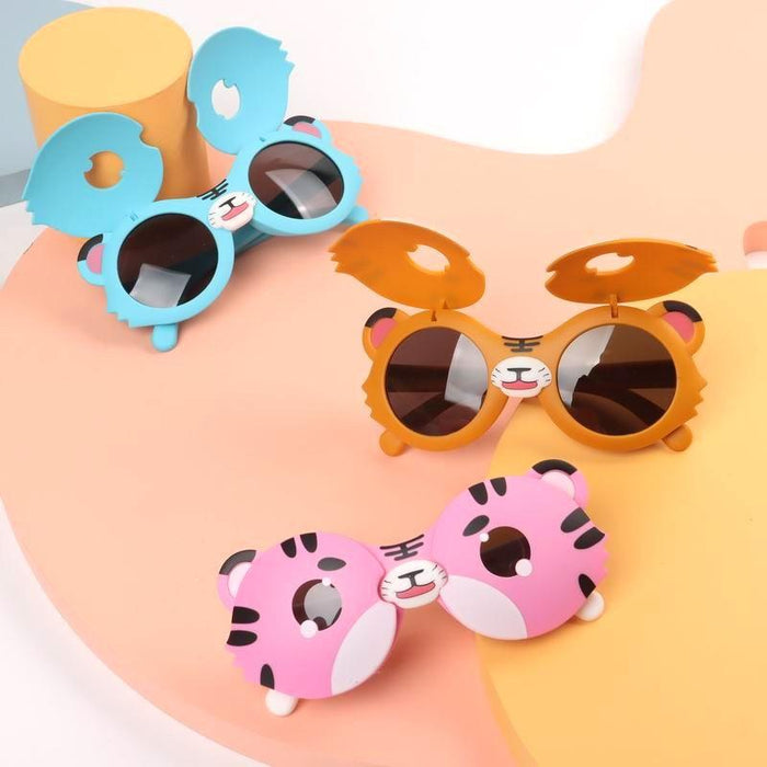 Children's polarizing sunglasses flip silicone soft frame