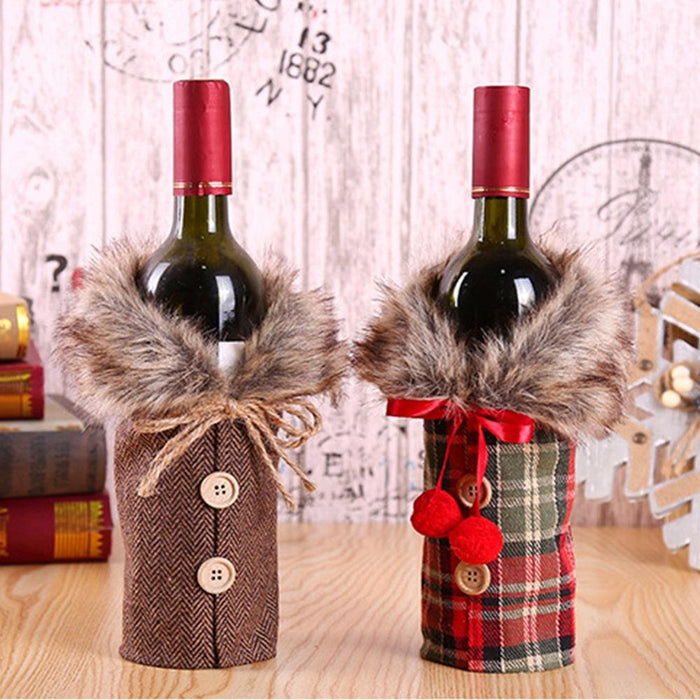 Christmas Decorations For Home Santa Claus Wine Bottle Cover