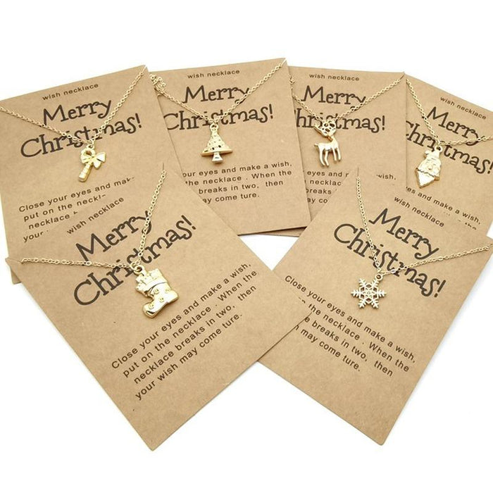 Vintage Charm Christmas Pendant Necklace