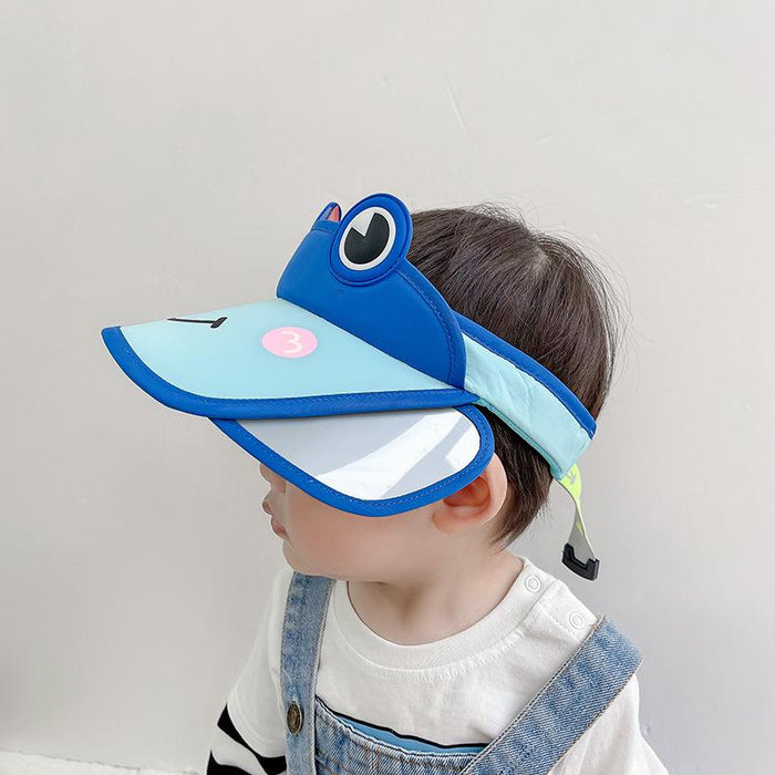 Summer RAEDY Letter Print Children's Wide Brim Empty Top Hat