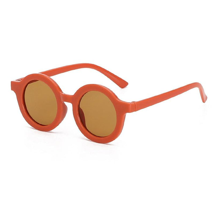 Children's Retro round frame sunglasses prevent blue light and ultraviolet rays