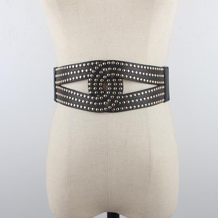 Fashionable FourSeasons Elastic Decorative Women's Wide Belt