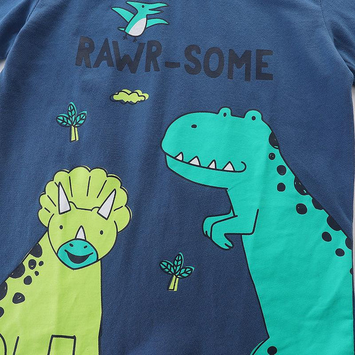 Children's suit short sleeved T-shirt two piece set