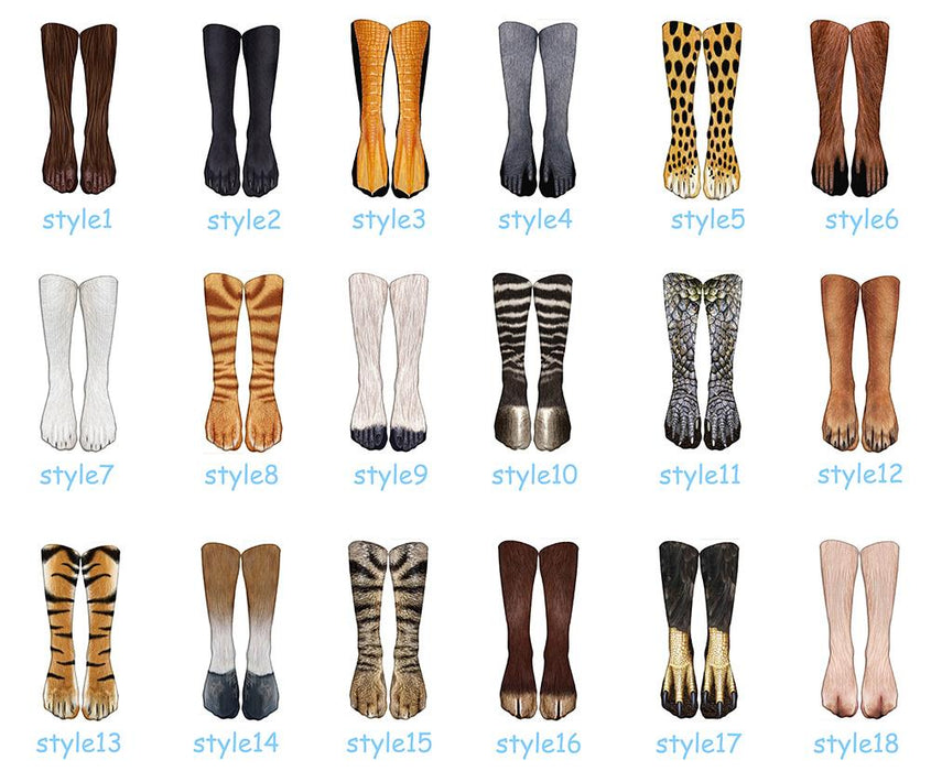 Funny Leopard Tiger Cotton Socks