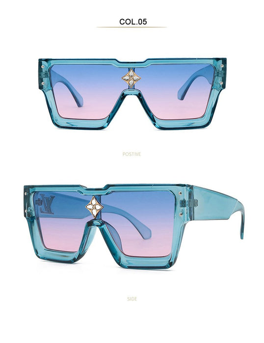 Sunglasses men's and women's Square Rhinestone Sunglasses