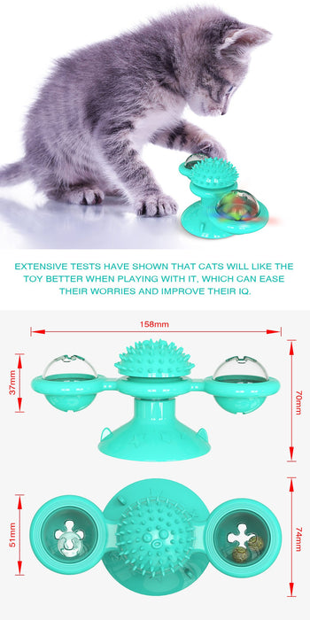 Cat Pinwheel Toy Funny Massage Rotary Cat Toy