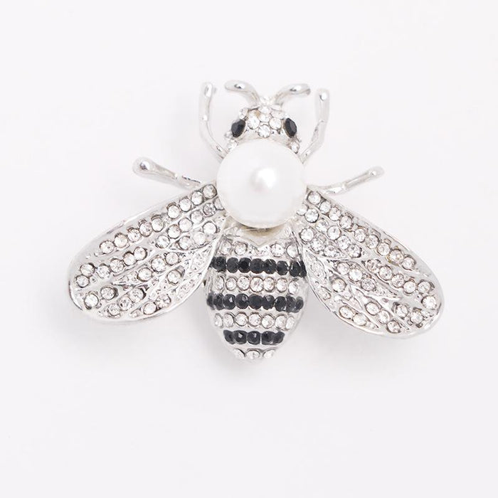 New Little Bee Brooch Rhinestone Bee Lady Pin