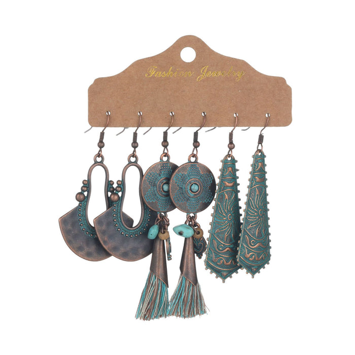 3 pairs/set Earrings Bohemian Style Jewelry X0X36210