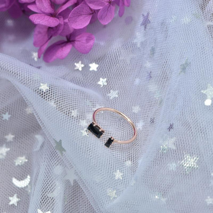 Rose Gold Open Square Ring