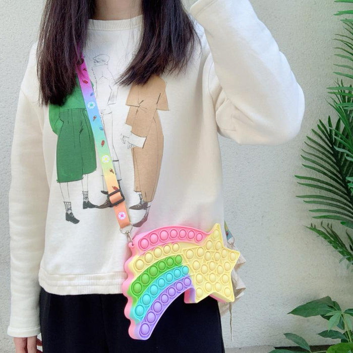 Bow Decompression Color Bag Children's Messenger Bag