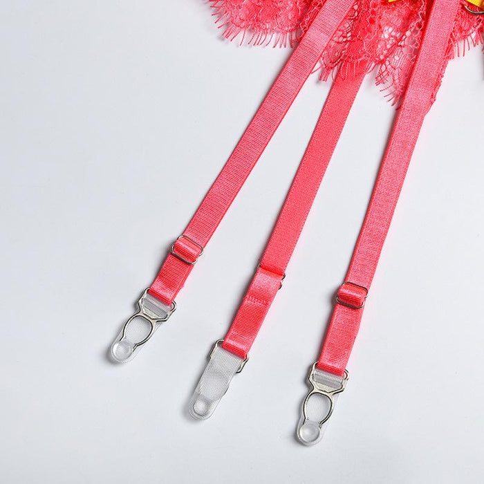 Women's Fashion Stitching Underwear Sexy Garter Lingerie Set