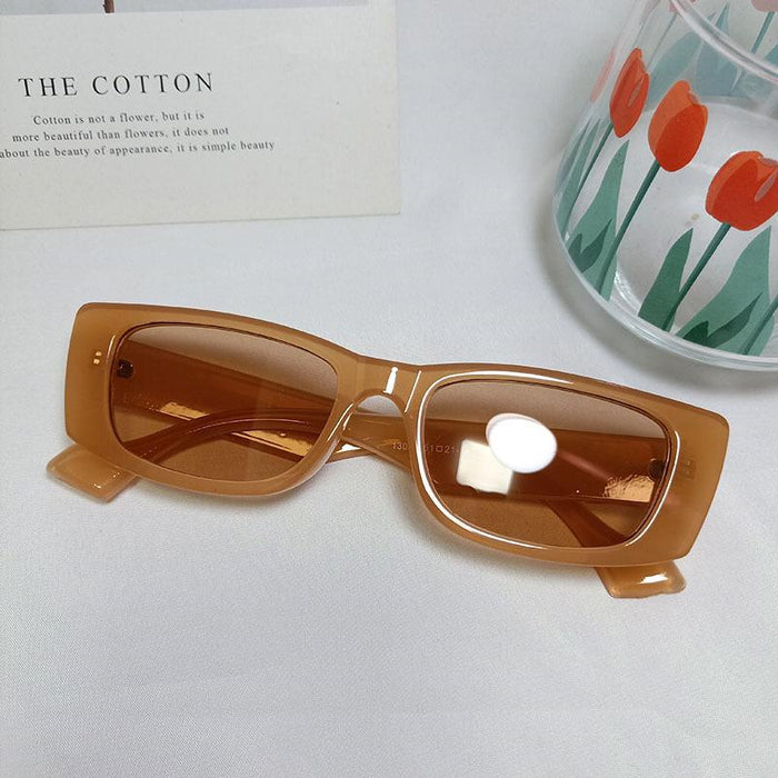 Retro Hinged Small Frame Square Sunglasses