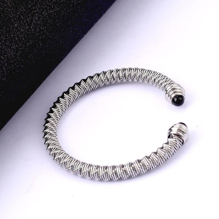 New Stainless Steel Cable C-type Adjustable Bracelet Bangle