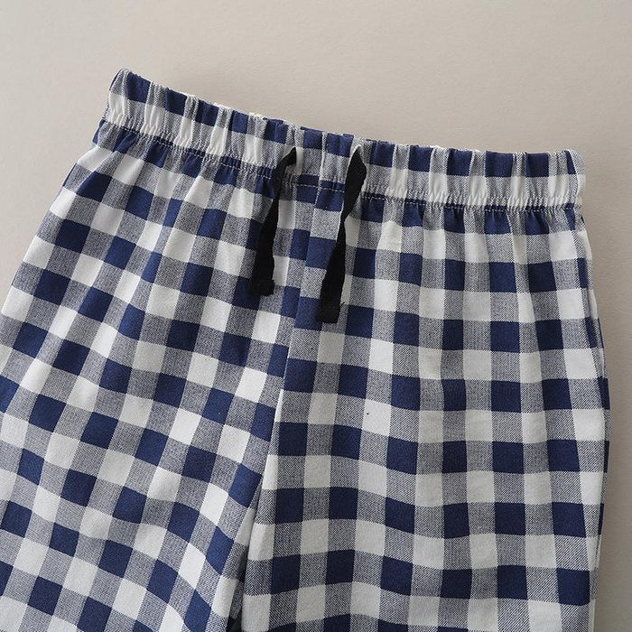 Boys' suit knitted cotton shorts two piece set