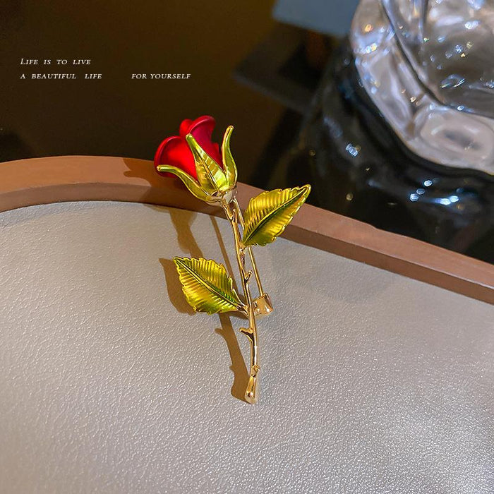 Vintage rose brooch