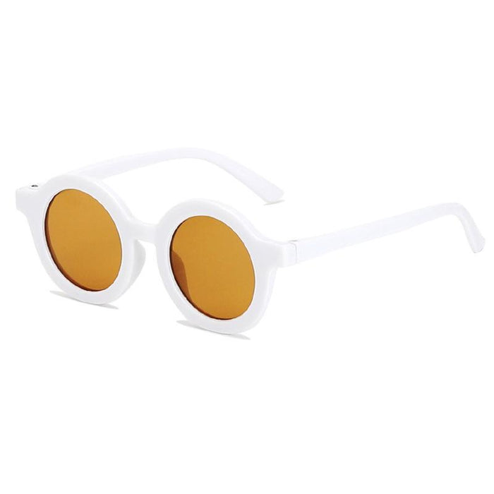 Children's Retro round frame sunglasses prevent blue light and ultraviolet rays
