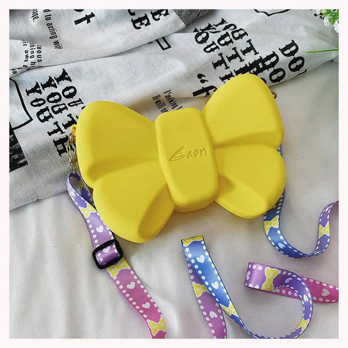 Children Silicone Coin Purse Cute Bow Girl Shoulder Bag