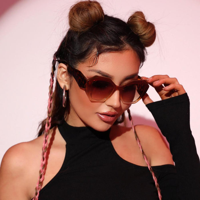 Polygonal light luxury simple contrast Sunglasses
