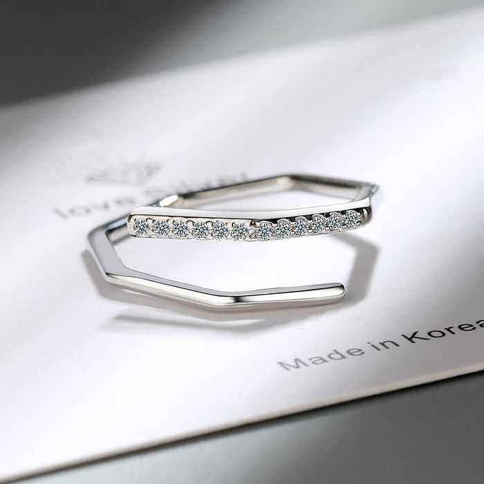 New Irregular Creative Open Geometric Ring