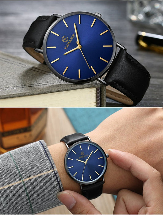 6.5mm Ultra-thin Watch Men's Elegant Fashion  Simple Business Quartz Watches