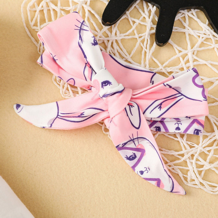 Letter over printed rabbit three piece set