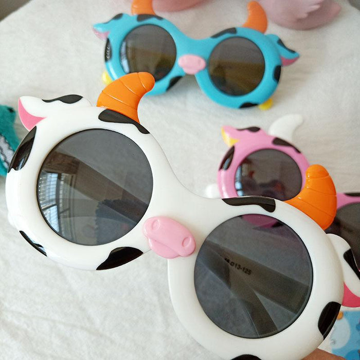 Children's Cartoon Cow  Silicone Polarized Sunglasses