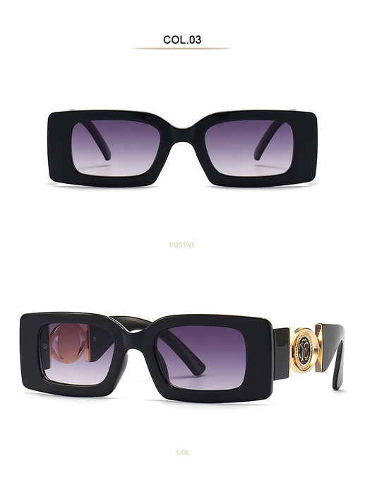 Small frame square sunglasses and sunglasses