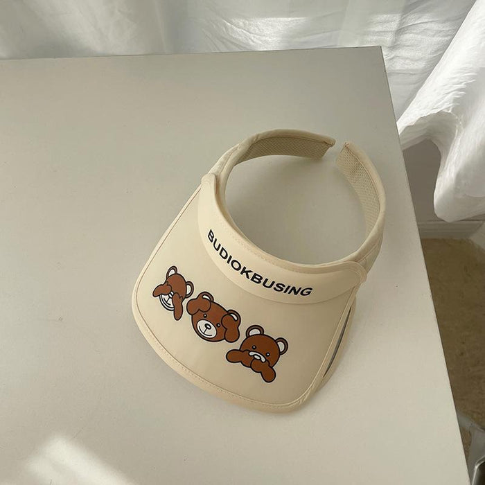 Summer Cute Cat Ears Children‘s Wide Brim Sun Hat