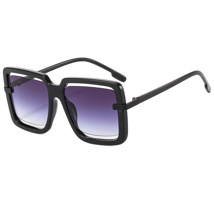 Hollow out large frame sunglasses