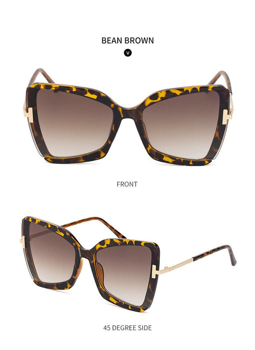New Female Butterfly Large Frame Sunglasses