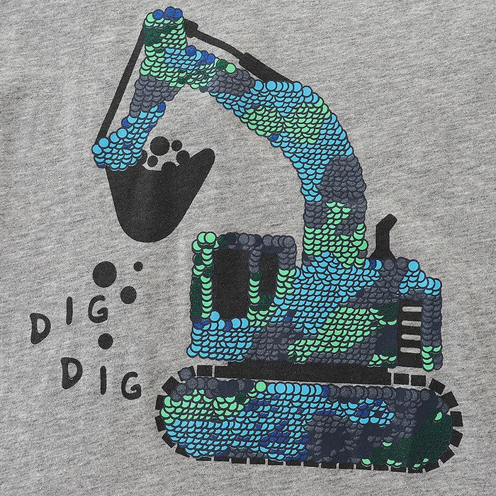 Boys' short sleeve T-shirt knitted cotton cartoon printed children's T-shirt