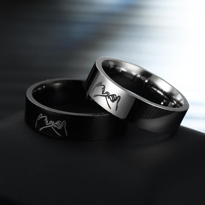 Titanium Steel Couple Ring