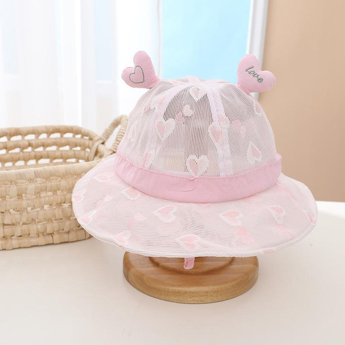 Summer Lace Cute Love Children's Mesh Hat