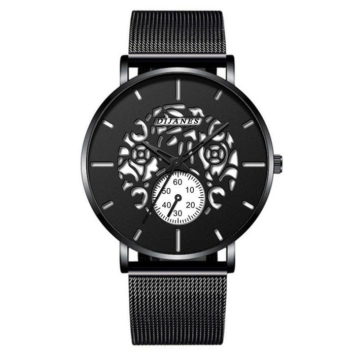 Fashion Mens stainless steel Quartz Watch Male Clock