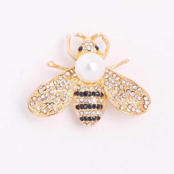 New Little Bee Brooch Rhinestone Bee Lady Pin