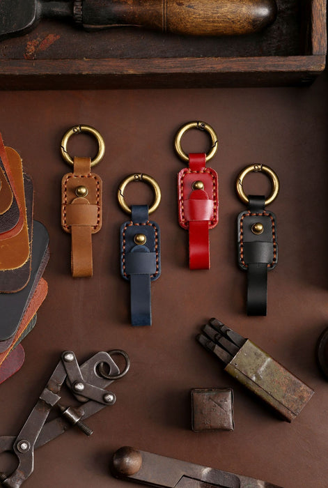Fashion Simple Multicolor Leather Keychain