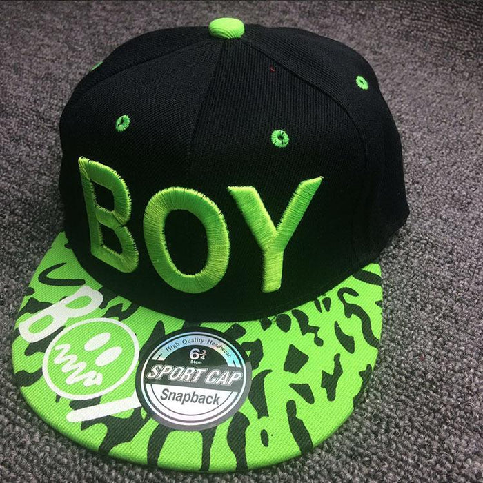 Cool Summer BOY Children's Hip Hop Flat Brim Baseball Sunshade Cap