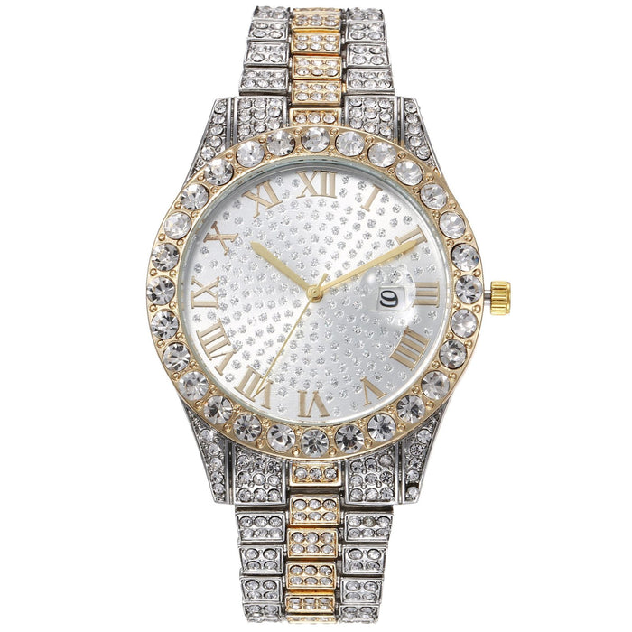Women Watch Rhinestone Steel Quartz Fashion Wristwatch LLZ13880