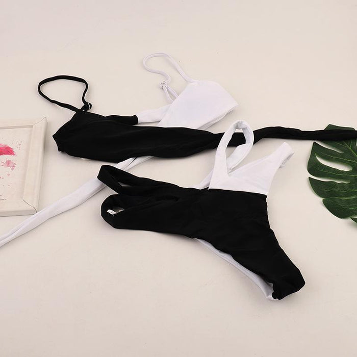 Sexy Strap Two-color Split Bikini Pop Swimsuit