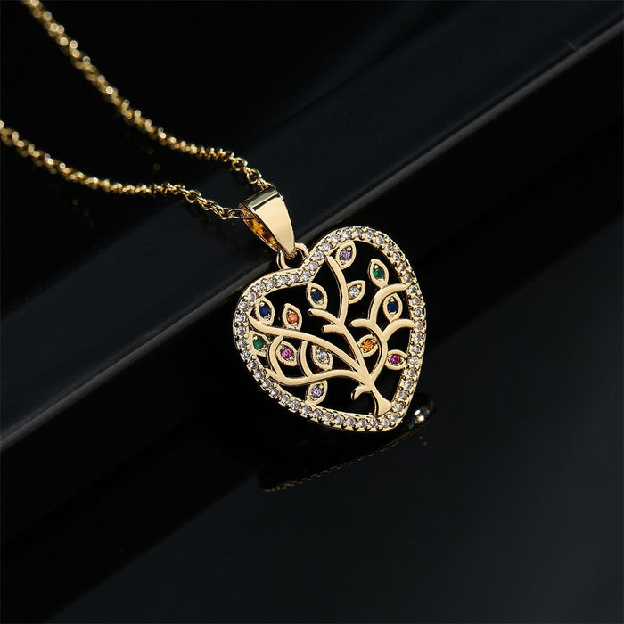 New Love Gold Color Tree of Life Pendant Necklace