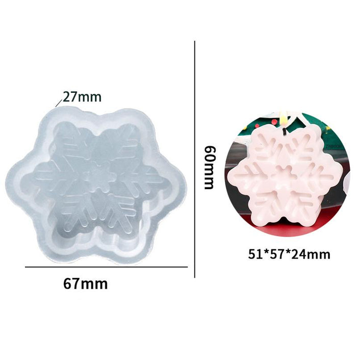 Christmas Snowflake Handmade Soap Epoxy Candle Mold