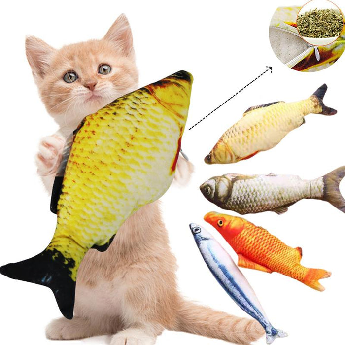 Soft Plush 3D Simulation Cat Toy Fish