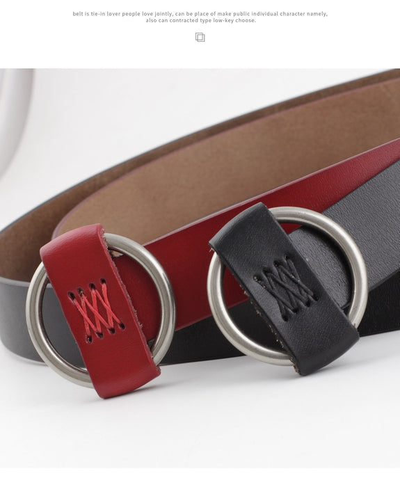 Genuine Leather Fashion Punch Free Women Belt