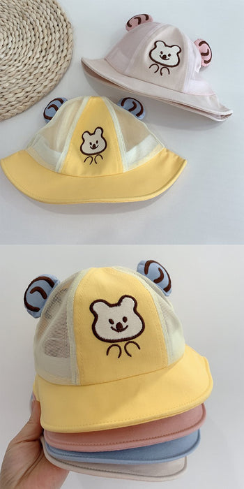 Summer Cute Baby Bear Ears Children's Fisherman Net Hat