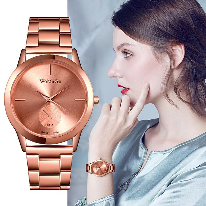Women Quartz Watch Stainless Steel Female Wristwatch