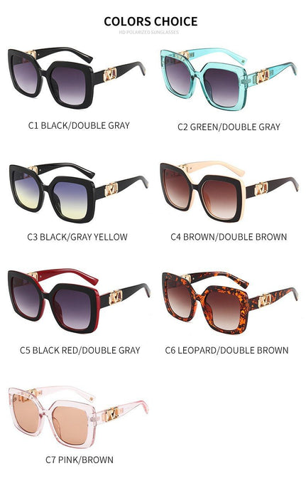 Box fashion sunglasses large frame sunglasses