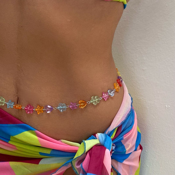New Colorful Flower Waist Chain Women's Body Chain