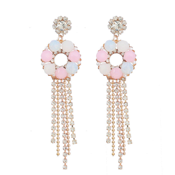 Boho Claw Chain Floral Alloy Earrings