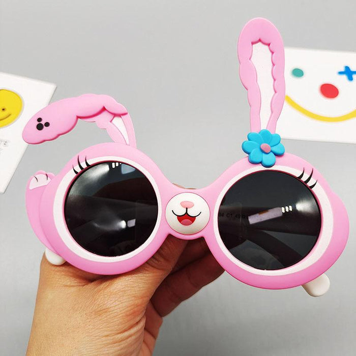 Cute Cartoon Ear Shape Children's Round Frame Sunglasses